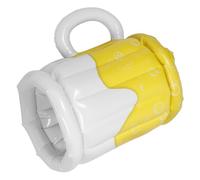 KOCKSHION Inflatable Beer Mug Shaped Ice Bucket Multipurpose Beverage Cooler Made of Sturdy Plastic for Beach Party Use with Extra Large Capacity Yellow Design