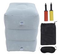 KOCKSHION Inflatable Travel Foot Rest Adjustable Height PVC Footstool Comfortable the Touch for Airplane Travel Under Desk Use with Random Colour Accessory Random Color