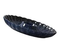 KOCKSHION Japanese Style Round Ceramic Dumpling Plate and Sushi Serving Dish in Blue, Easy to Clean with Simple Design, for Sushi Bars and Home Use