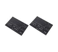 KOCKSHION Keyboard Stickers Easy to Paste Design Black 2 Sheets Pvc with Self Adhesive Backing and for Laptop and Desktop Computer Keyboard