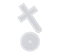 KOCKSHION Large Cross Silicone Mold with Base for Candle Making and Resin Crafts, Easy Cleaning Silicone Material, Realistic Church-Inspired Design for Religious Art Projects and Home