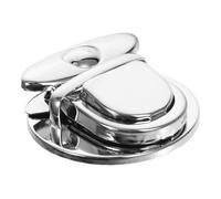 KOCKSHION Large Silver Tuck Lock Clasp for DIY Bag Making, Purse Closure Hardware with Pu Lock, Handbag Buckle Accessory for Crafting and Repairing Purses and Wallets