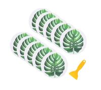 KOCKSHION Leaf Anti-slip Bathtub Stickers 15cm Diameter Peva Self-adhesive Waterproof Decals for Children’s Bathroom, Non-slip Green Leaf Design, 10pcs Set for Household Shower and Bath Safety