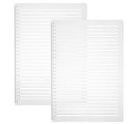 KOCKSHION Line Drawing Stencil Template Ruler Set with 27 Grids, Plastic Straight Line Guides with 1.0Cm Spacing, Calligraphy and Lettering Stencils for Wedding Greeting Cards and