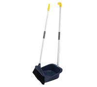 KOCKSHION Long Handled Dustpan and Brush Set with Sturdy Plastic and Metal Construction, Soft Pet Bristles, for Home and Flooring Use, Does Not Damage Floors, Broom and Dustpan
