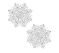 KOCKSHION Mandala Easy to Remove 2pcs Ethnic Style Wall Decal Self-Adhesive Wall Stickers PVC Or for Home and Daily Room Decor