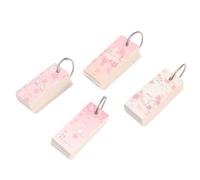 KOCKSHION Memo Notepad 4pcs Pink Paper Binder Ring Scratch Pads