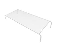 KOCKSHION Mesh Metal Monitor Stand Riser with Stable Ergonomic Design Compact White Desk Riser for Computer Screen Elevation and Office Organization Suitable for Home and Workstations