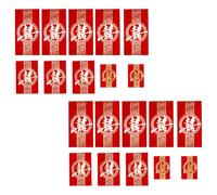 KOCKSHION Money Packets Envelopes with Classic Printed Personality Characters 120pcs Red Paper Material , Not Easy to Break , Easy to Operate for Chinese Wedding for Giving and Wedding Use