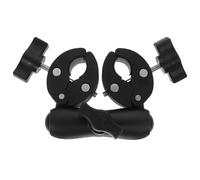 KOCKSHION Motorcycle Camera Mount Holder and Compact Motorcycle Camera Clamp with Dual Clamp and 25mm Ball Head Design, Black Plastic Phone Holder Easy to Carry for Outdoor Riding