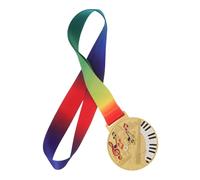 KOCKSHION Music Note Award Medals for Neck Ribbon Lightweight Zinc Alloy Prizes for Piano Singing Dance Competitions and Talent Shows