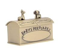 KOCKSHION My First Tooth Box Metal Keepsake for Baby Teeth and Lanugo Lovely Animal Patterns for Baptism or Birthday Gifts