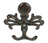 KOCKSHION Nautical Build Cast Or Octopus Iron Metal Wall Decorative Hook with Strong, Wall Mounted Ocean Theme Hanger for Rustic Coastal Style and Coat Entryway Balcony Key Towel