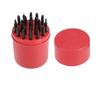 KOCKSHION Needle Threaded or Watch Repairing Watch 25pcs Set Tool Punch and Staking Metal Construction with Red Plastic Box Eliminates Guesswork Drilled Holes for Watchmakers