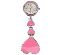 KOCKSHION Nurse Watch Portable Love-Shaped Quartz Hanging Pocket Watch Waterproof Clip-on Timepiece for Staff