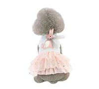 KOCKSHION Pet Cotton Tutu Skirt Lightweight Dog Clothes Spring Summer Pink Cute Party Dress for Outdoor Puppy Comfortable Fashionable Pet Apparel