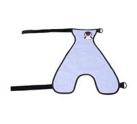 KOCKSHION Pet Waterproof Belly Cover Adjustable Dog Bib Sky Blue Chequer Pattern Lightweight Small Size for Puppies and Dogs Grooming Protection