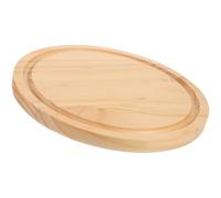 KOCKSHION Portable Wooden Serving Board for Kitchen and Restaurant Use, Khaki Round Pine Wood Cheese and Cake Serving Plate with Food Preparation Area, Tabletop Platter for Parties