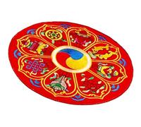 KOCKSHION Red Fabric Prayer Bowl Pad with Delicate Embroidery Workmanship Compact and Practical Cushion for Tibetan Singing Bowl for Meditation and Mindfulness Practices