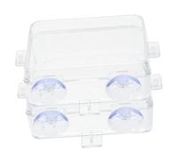 KOCKSHION Reptile Feeders with Suction Cup Anti-escape Water and Food Bowls, Small Multi-function Feeding Dishes for Lizards, Bearded Dragons, and Geckos in Terrariums, 2pcs Set