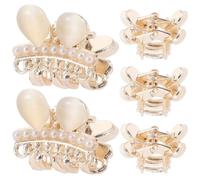 KOCKSHION Rhinestone Pearl Hair Clips Mini Metal Clips 5pcs for Women Elegant Style Suitable for Informal Events