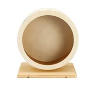 KOCKSHION Silent Wooden Wheel for Small Pets like Squirrel and Hamster, Synthetic Material Visible Design, Increases Activity Level, for Pet Sports Exercise