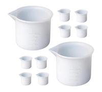 KOCKSHION Silicone Measuring Cups with Scale with 50ml Capacity 12pcs Reusable Integral Forming Cups for Epoxy Resin for Resin Art Craft and DIY Crafts