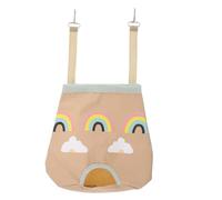 KOCKSHION Small Hanging Hay Feeder Bag for Guinea Pigs and Hamsters Ventilated Portable Pet Feeding Dispenser with Fabric Space-saving Design to Keep Hay Fresh and Dry