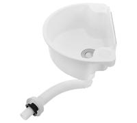 KOCKSHION Small Sink Wall-Mounted Mini Plastic Washbasin with No-Drill Installation and Odor-Free Performance, for Tiny Bathrooms and Rvs, Featuring a Minimalist Contemporary Style