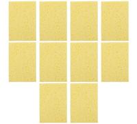 KOCKSHION Soldering Sponge Simple and Exquisite Design Khaki Colour 10pcs and PCB Board Cleaning, Expandable in Water with Anti Scald Feature for Efficient Tin Removal for Welding Head