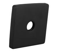 KOCKSHION Square Shower Valve Cover Plate 3.5 Inch Outer Diameter Stainless Steel Escutcheon with 0.8 Inch Hole Diameter Black, Minimalist Shower Arm Trim Plate Concealing Pipe Holes