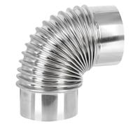 KOCKSHION Stainless Steel Elbow Chimney Flue Pipe with Bendable Zinc Plated Material Preventing Air Leakage for Wood Stove Venting and Camping Stove Accessories