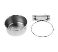 KOCKSHION Stainless Steel Raised Dog Bowl Set with Space-saving Design and Modern Style, Promotes Better Digestion for Dogs and Birds, for Cage and Households with Multiple Pets