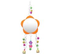 KOCKSHION Sturdy Hanging Chicken Mirror Beak Grinding Plaything for Birds, Large Shatter-Resistant Plum Blossom Mirror Suitable for Pet Chicken Cage