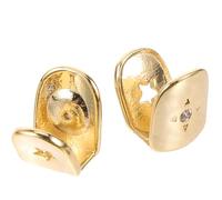 KOCKSHION Teeth Grills Sturdy and Not Easy to Deform 2pcs Golden Copper with Luxury Design Decorative Metal Fang Tooth Caps for Hip-hop Lovers and Party Gatherings