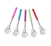KOCKSHION Telescoping Back Scratcher Set of 5 Stainless Steel Extendable Body Massager for Men and Women Portable Handheld Itch Relief Tool for Hard-to-Reach Areas