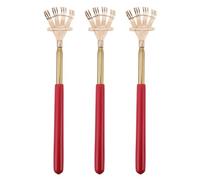 KOCKSHION Telescoping Back Scratcher Set Portable Back Scraper 3pcs with Stainless Steel Construction, Head Massager Function and Itch Relief for Wellness and Relaxation