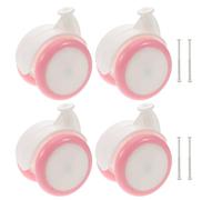 KOCKSHION Toddler Walker Wheel Replacement Accessories for Babies 4pcs Pink Screw-on Wheels Compatible Infant Walkers and Toddler Wagons Sturdy Plastic Rubber Casters