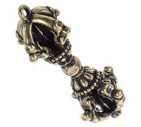 KOCKSHION Traditional Tibetan Charm Keychain Buddhist Ring Steel Material Retro Style Handmade Tibetan Charm