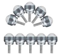 KOCKSHION Transfer Bearings Silver 10pcs with Threaded Stem Carbon Steel Small Roller Wheels Precise Adjustment Mechanism Easy Reconfiguration for Furniture and Industrial Devices