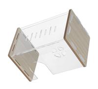 KOCKSHION Transparent Acrylic Hamster Hideout Small Cozy Hideaway Breathable Clear House for Comfortable Pet Habitat and Easy Observation