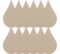 KOCKSHION Unfinished Wood Water Drop Cutouts Convenient to Use 200pcs for Crafts, Double-Sided Graffiti Wooden Chips Beige Wood Ornaments for Home Decor and Handicrafts