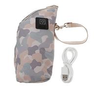 KOCKSHION USB Charging Milk Bottle Warmer Bag Insulated Cover for Baby Feeding, Portable Thermal Pouch with Heating Function, Car Bottle Heater Suitable for Travel and Outdoors Assorted Style