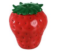 KOCKSHION Vintage Ceramic Strawberry Tea Canister with Sealed Lid Smooth Glossy Surface Multi Functional Desktop Storage Jar for Loose Tea Candy Sugar and Home Organization