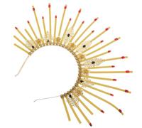 KOCKSHION Vintage Comfortable for Wear and Easy Golden Design to Texture Radiant Crown Headband with Metal and Plastic Hair Band Women Adults Party Suitable for Carnival and Cosplay Events