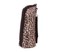 KOCKSHION Waterproof Insulation Baby Bottle Bag Feeding Bottle Pouch with Leopard Print Oxford Cloth Travel Thermal Carrier for Infant Milk Storage
