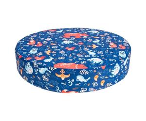 KOCKSHION Waterproof Round Booster Seat Cushion with Detachable Washable Sponge and Polyester Fiber Material, Heightened Design with Zipper Closure, for Feeding and Drawing