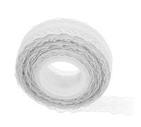KOCKSHION White Decorative Lace Ribbon 22m Roll for DIY Crafts and Present Wrapping, Soft Cuttable Lace Trim with Elegant Intricate Pattern for Parties and Wedding Dress Decoration