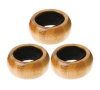 KOCKSHION Wine Bottle Drip Collar Leak-Proof Wine Stoppers Bamboo 3pcs Portable Accessories for Bottles Suitable for Home and Outdoor Parties