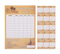 KOCKSHION Wine Tasting Evaluation Cards Paper Material Elegant Design 30pcs with Structured Scoring and Data-driven Insights for Wine and Amateurs and Professional Gatherings